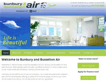Tablet Screenshot of bunburyair.com.au